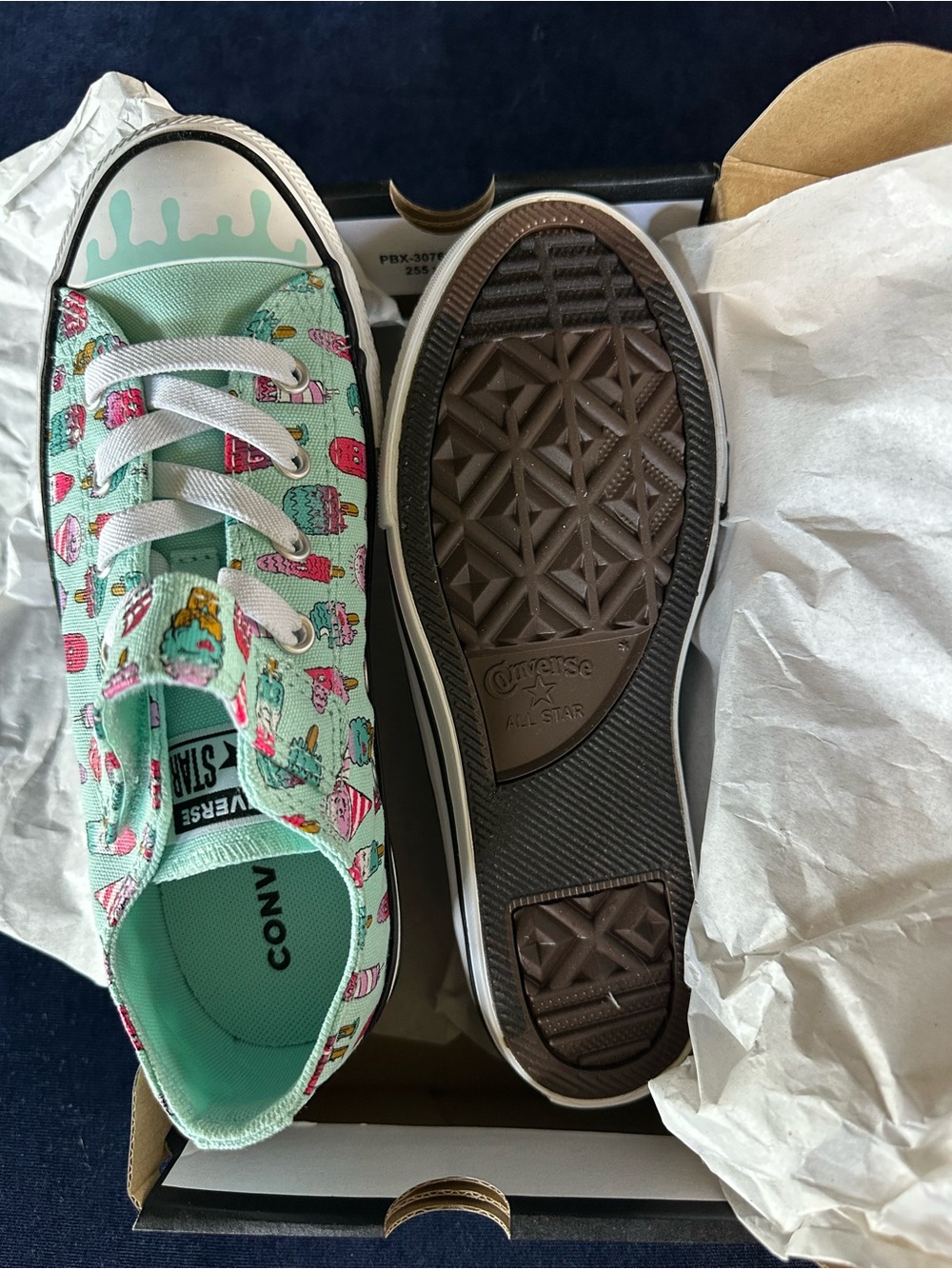 Converse Kids Sneakers with ice cream pictures